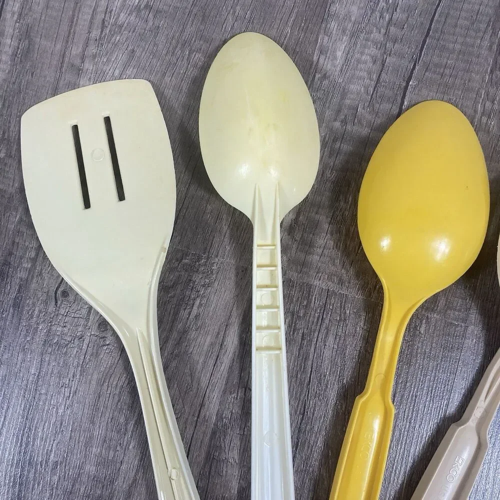 6 pc Vintage Nylon Plastic Kitchen Utensils Mixed Lot Echo Ensar Tailor Made USA